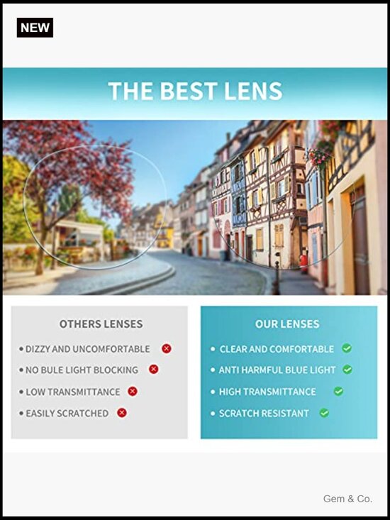 Spring Hinge Reading Glasses Blue Light Blocking 2.75x 4 Pairs Women main image 6